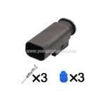 3Pin Connectors Waterproof 0.6mm Male Female Connector Automotive Wiring Connector Cable Socket 1J0972483 9-967081-1 968402-1