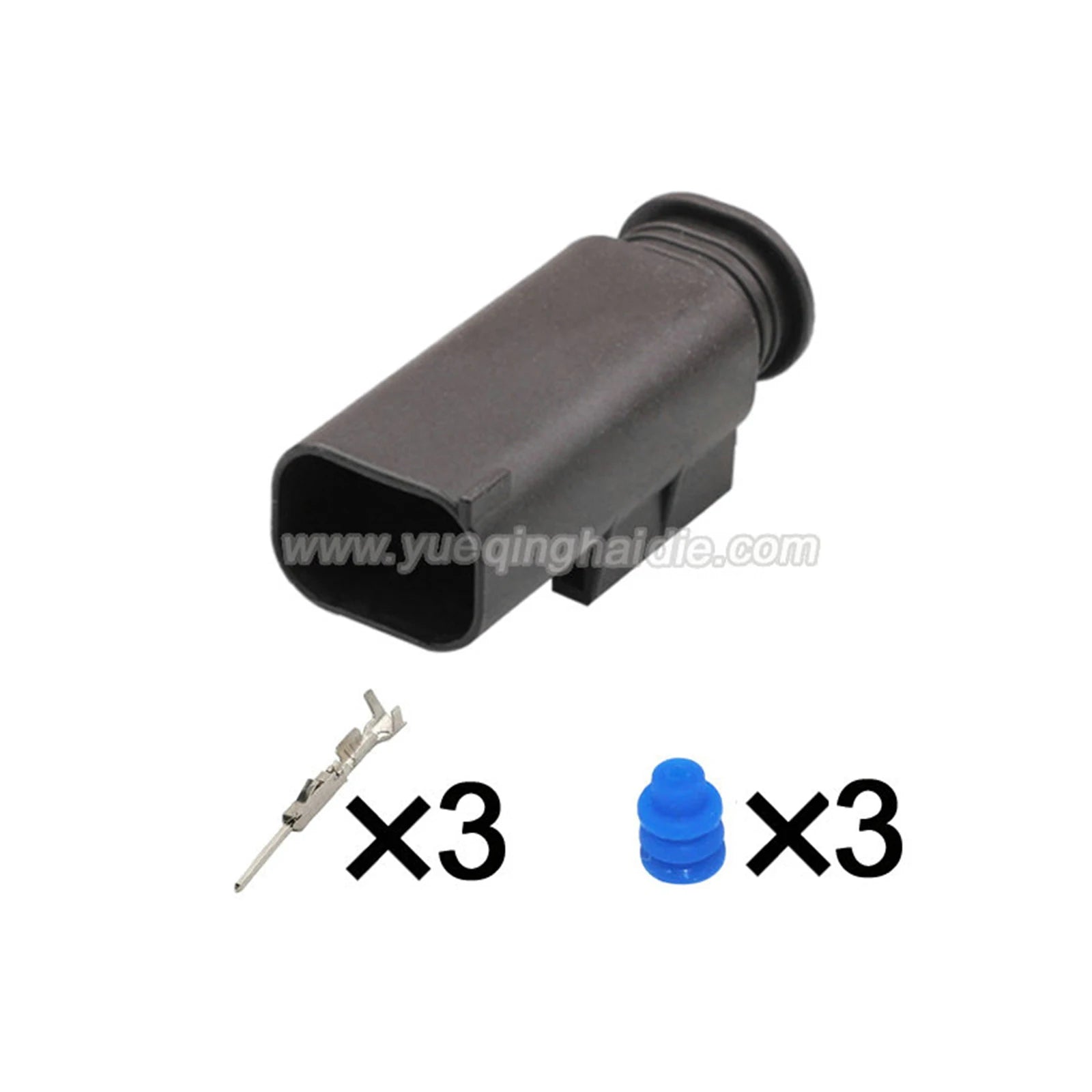 3Pin Connectors Waterproof 0.6mm Male Female Connector Automotive Wiring Connector Cable Socket 1J0972483 9-967081-1 968402-1