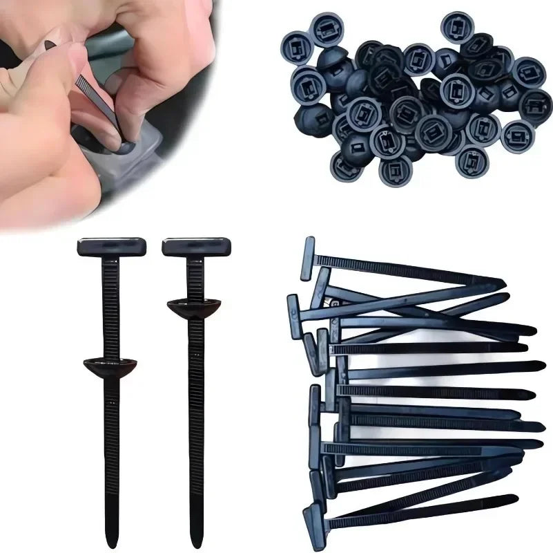 20/50/100pcs Motorcycle Nylon Universal Cable Tie Buckle Plastic Zipper Heavy Duty Self-locking Zip Bracket Clamping Bands Amagi