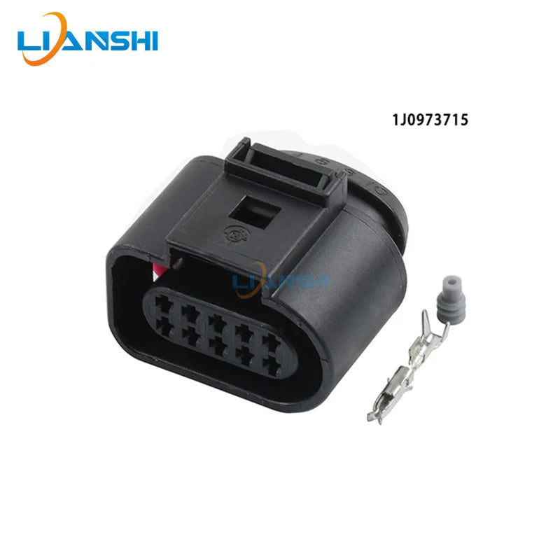 1J0973715 is suitable for Volkswagen Audi fog light radar door lock module harness plug 10p connector with terminal