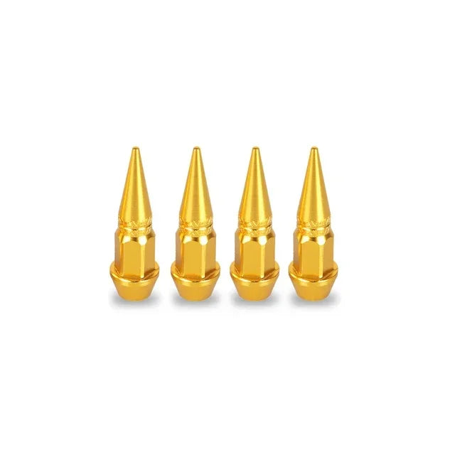 4pcs Premium Aluminum Spike Wheel Stem Caps 45/60mm for Cars Trucks Bikes Motocycles Valve Dust Protection with Edgy Style amagi
