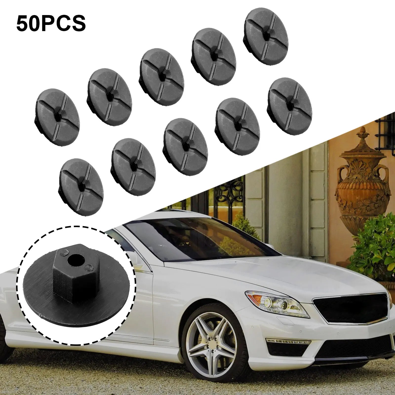 50Pcs Unthreaded Nut Clips For Mercedes For BMW 2019900050 51711958025 Car Snap Nut Fender Snap Interior Accessories