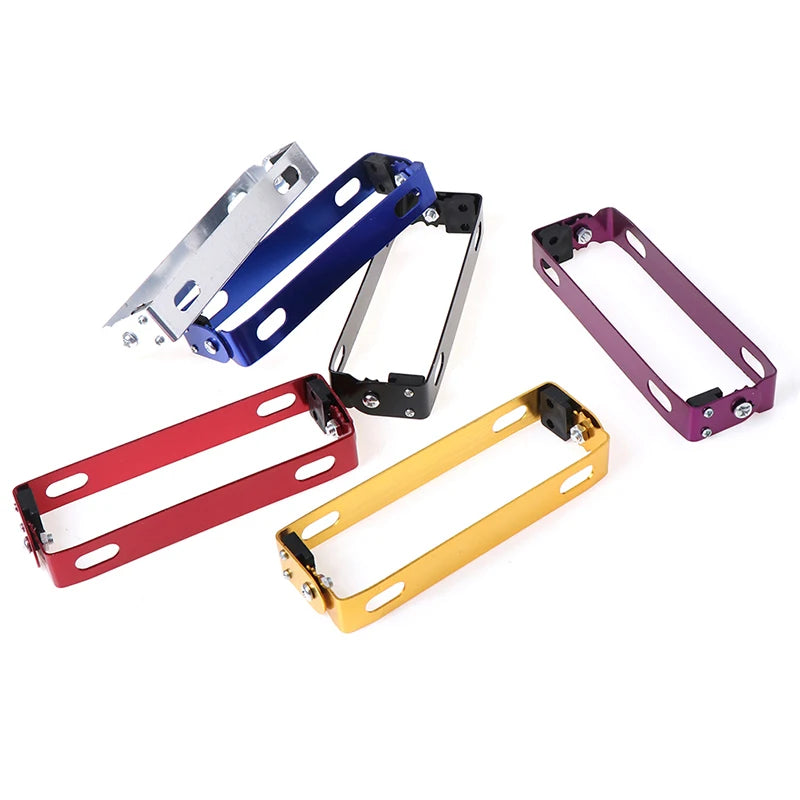 Universal Motorcycle Car License Plate Frame Aluminum Power Racing Auto Adjustable Angle Metal License Plate Holder Bracket