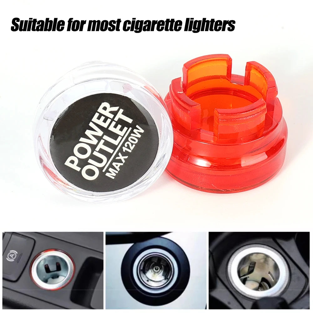 Car Cigarette Lighter Cover Universal DustProof Cigarette Lighter Interface Cover Decorations Cap Shield Automotive Lighter Caps