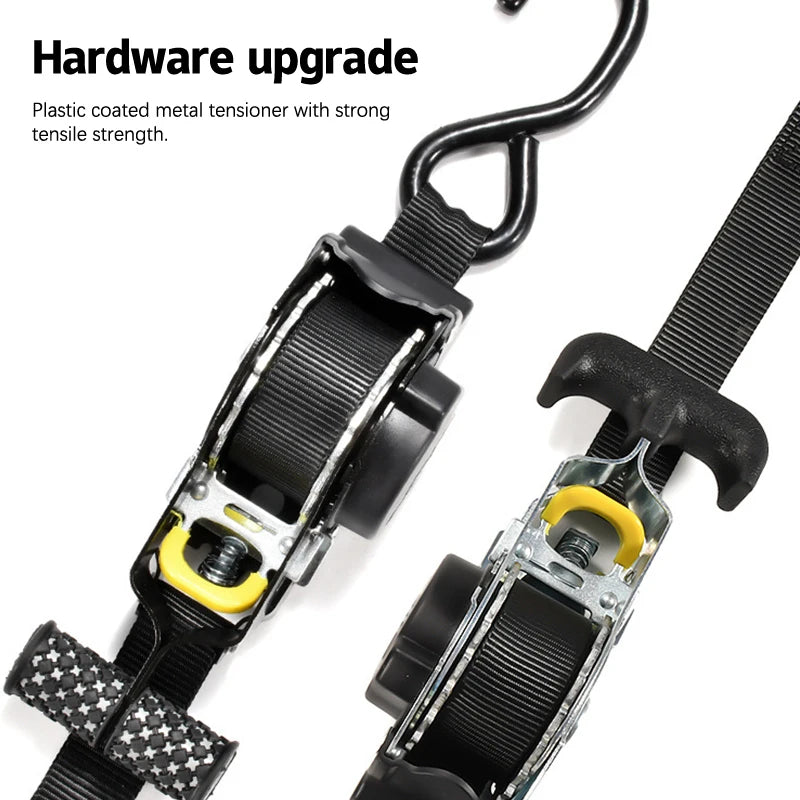 Retractable Auto Ratchet Strap Automatic Shrink Bundle Tape Retractable Belts For Motorcycles Convenience Luggage Straps