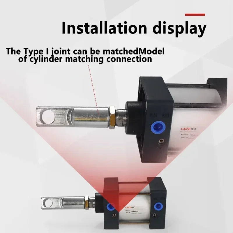 SC Standard Pneumatic Cylinder I/Y Type Mounting Fitting with Pin Connector, Cylinder Accessory for MAL MA Air Cylinders