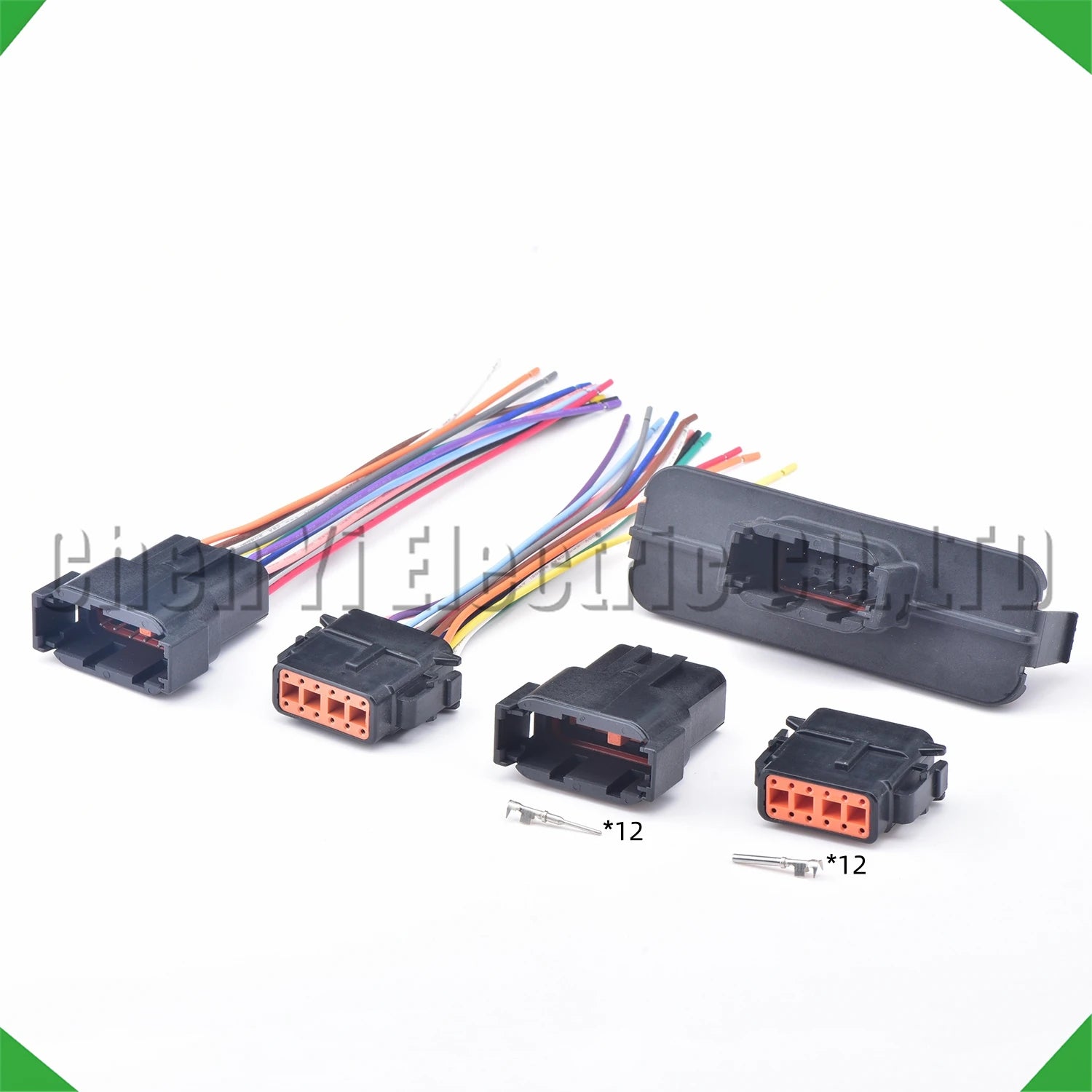 12-pin auto connector black sealed waterproof connector automotive connector heavy