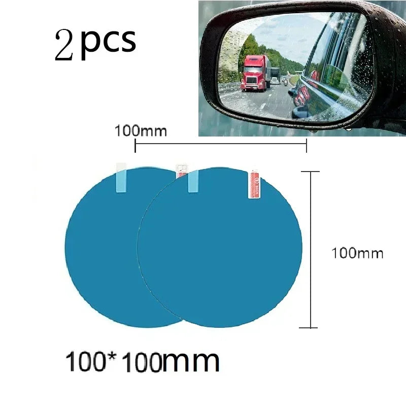 2pcs Rearview Mirror Rainproof Clear Film Sticker Protective for Car Motorcycle Bicycle Bike View AntiFog Waterproof Film Amagi