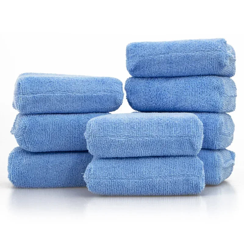 Microfibre Car Wax Applicator Pads Soft Auto Detailing Wax Sponge Rectangle Foam Paint Care Pad Polishing Auto Cleaning Amagi
