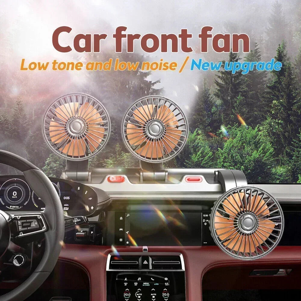 Motorcycle Special 5V 12V 24V Powerful Heads 360° Rotatable 2 Speeds Car SUV Truck BUS Van Mini Cooling Fan Amagi