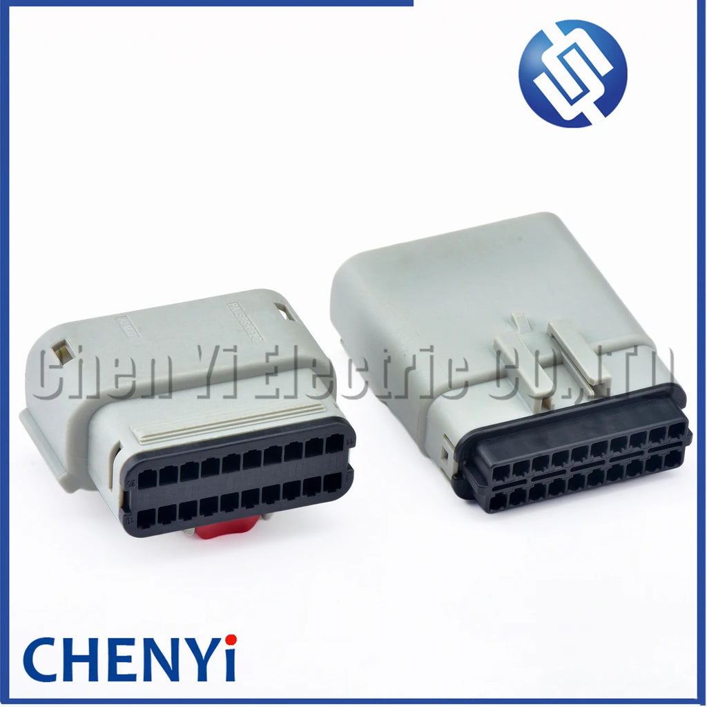 Grey 20 Pin Autowaterproof connector female or male excavator panel Plug With Pins 33472-2749 33472-2249 For JCB