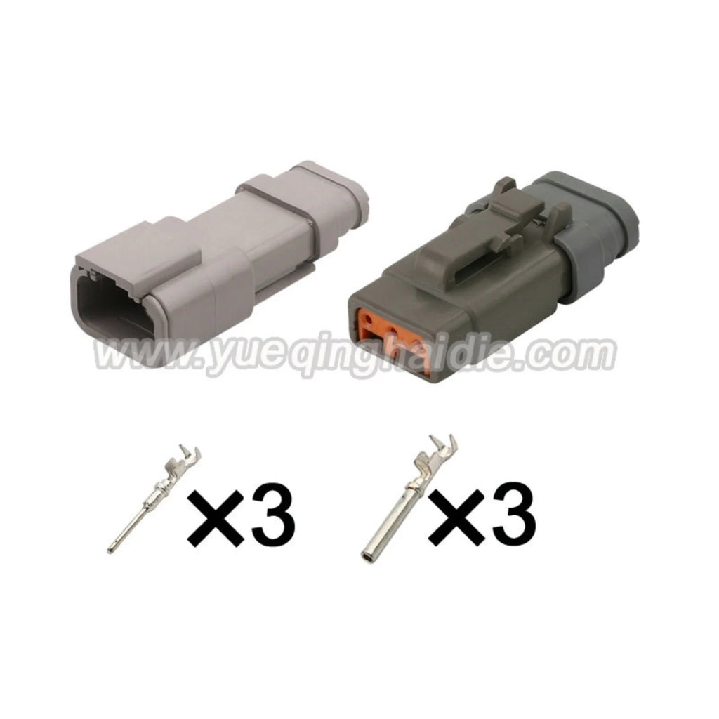 Deutsch DTM 2/3/4/6/8/12Pin Connector Waterproof 1mm Male Female Connectors Wiring Harness Cable Plug DTM06 DTM04 20-24AWG