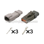 Deutsch DTM 2/3/4/6/8/12Pin Connector Waterproof 1mm Male Female Connectors Wiring Harness Cable Plug DTM06 DTM04 20-24AWG