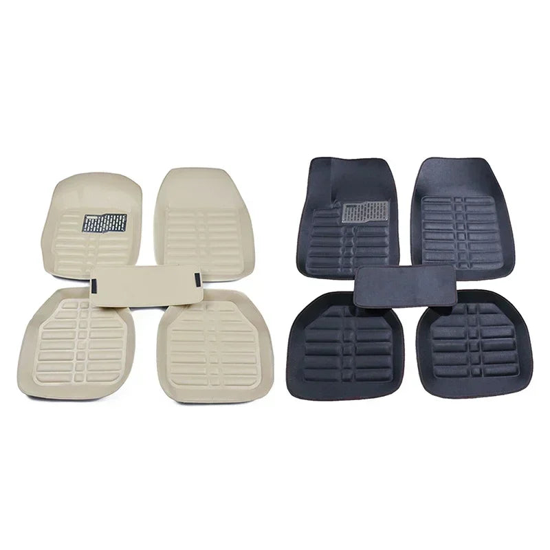 NEW Luxury Leather Car Floor Mats For Universality Foot Coche Accessories Carpets Waterproof Anti Dirty Amagi