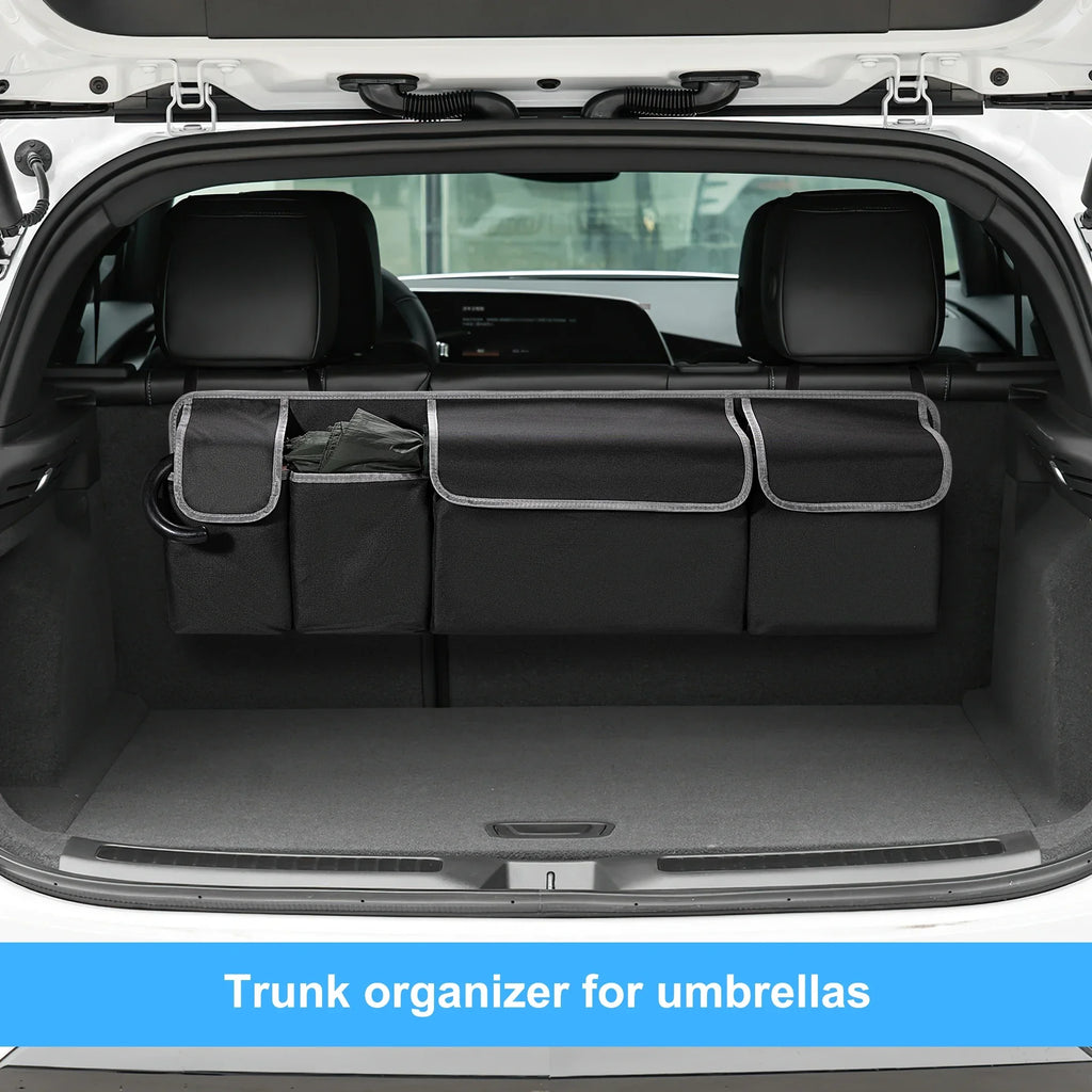 Car Trunk Organizer Durable Waterproof Collapsible with 4 Pockets Ideal for SUVs, Trucks MPVs Backseat or Trunk Storage Amagi