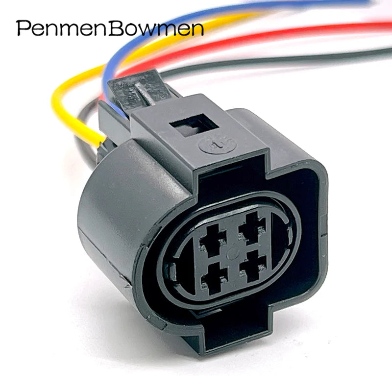 1 Set 4 Pin Auto 3.5mm Light Lamp Electrical Cable Connectors Female Male Wire Harness Plug For 1H0973734
