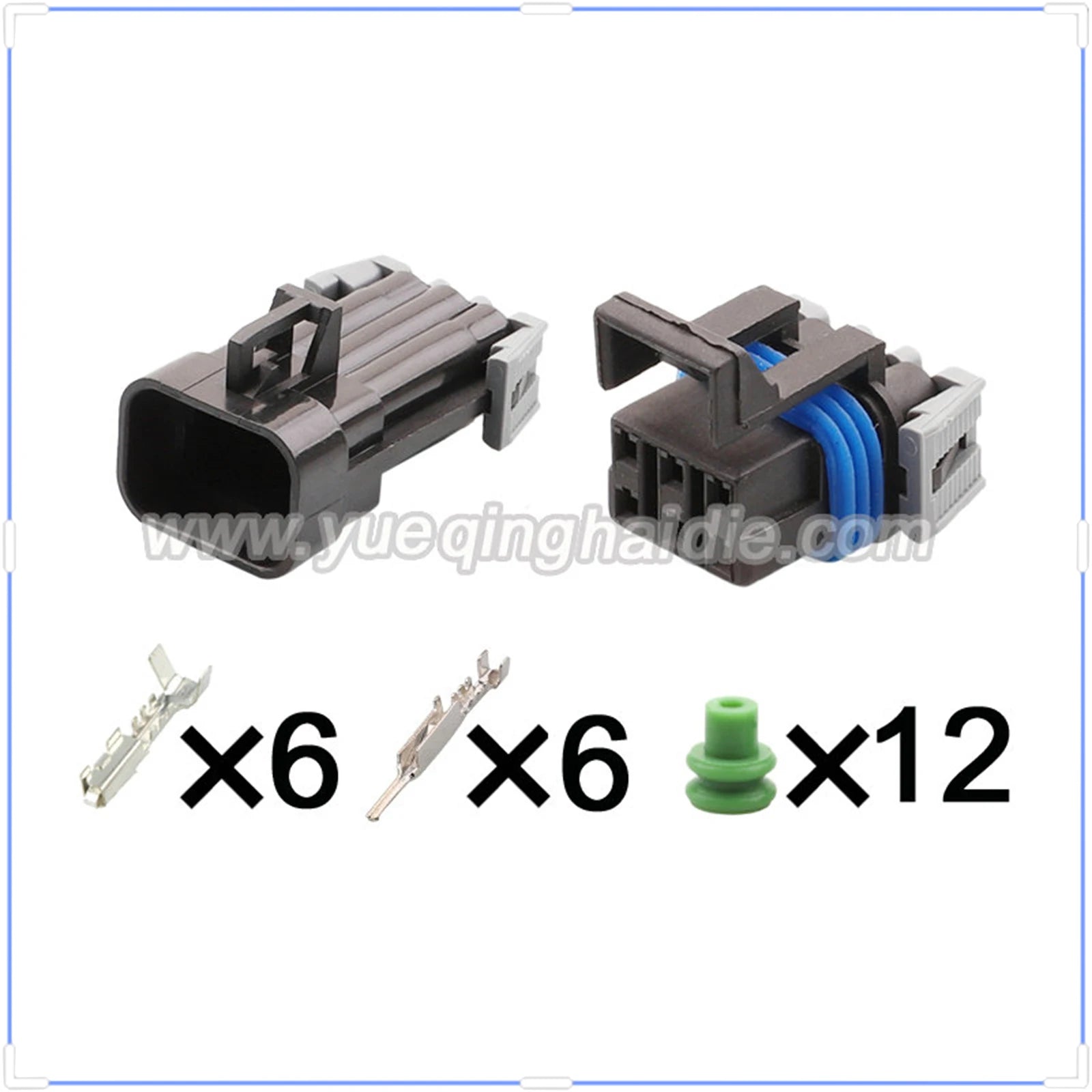 Delphi 6Pin Connector Waterproof 1.65mm Male Female Connector Automotive 150 GT Wire Harness Cable Socket for 12052848 12124107