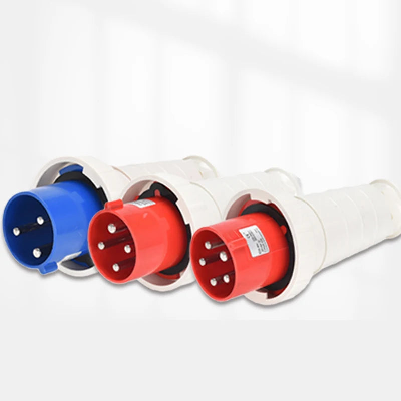 Industrial IP67 Plug 3/4/5 Pin 125A Waterproof Dustproof Socket Male and Female Wall Mounted Panel Concealed Conductor 380V 415V
