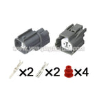 2-PIN Waterproof Electrical 2mm Female Male Connector 6181-0070 MG641156-4 For Honda Fog Light Horn Socket