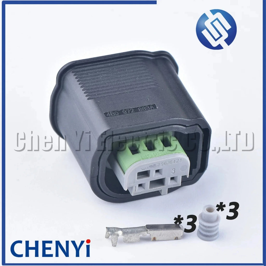 3 Pin Auto waterproof connector PDC Parking Sensor Plug 2-967642-1 4B0 972 883 A 4G0 972 883 968401-1 4B0972883A 4G0972883