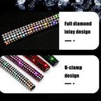 Car Vent Diamond Decorative Strip Fashion Luxury Car Air Conditioning Decoration Stripe Grille Sticker Accessories Amagi