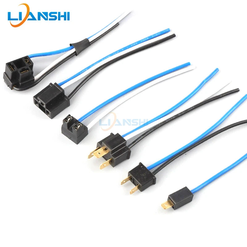 5pcs Automotive headlights high beam low light bulb holder H1 H3 H7 H4 high temperature receptacle lamp plug adapter