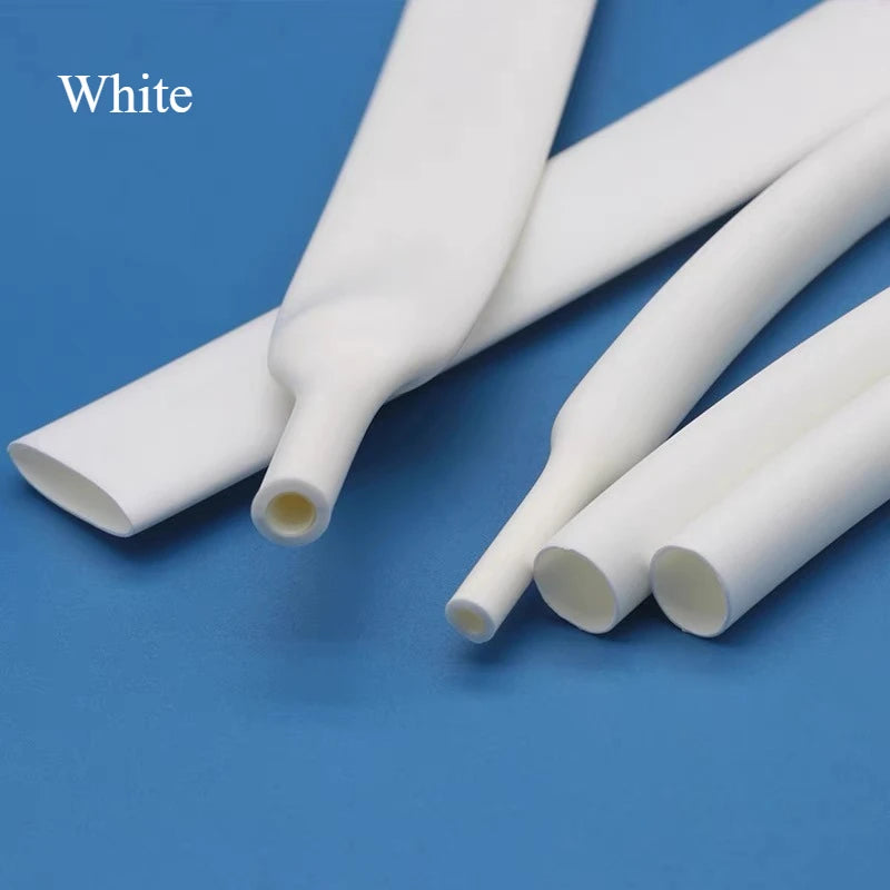 10M-200M 3:1 Heat Shrink Tubing, Dual Wall Adhesive Lined, Black/White/Red/Blue/Yellow, Waterproof Wire Cable Sleeve