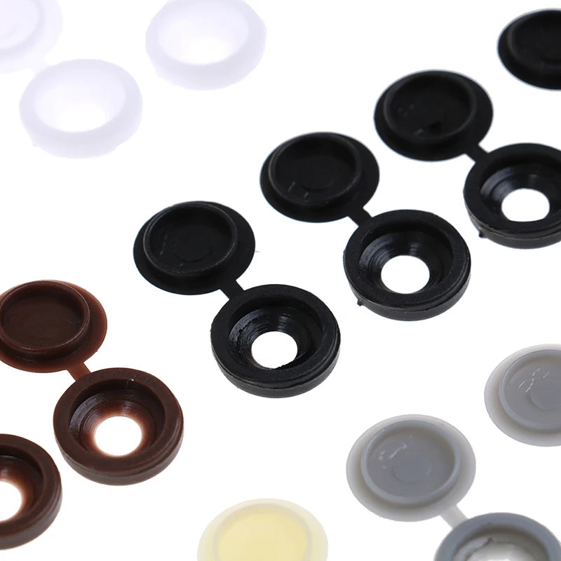 50Pcs Car Hinged Cover Cap Number Plate Fitting Fixing Self Tapping Screw For License Plate Screw Caps Screws Plugs