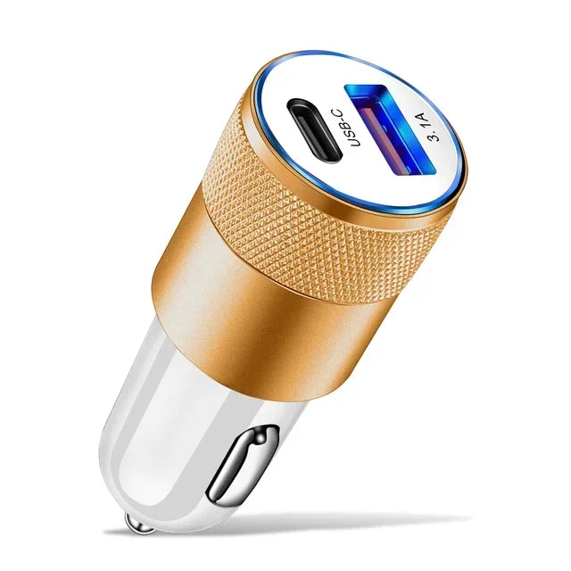 66W USB Car Charger Fast Charging Type C Chargers PD QC 3.0 Phone Charger in For IPhone 15 Pro Max Xiaomi Huawei Samsung Amagi