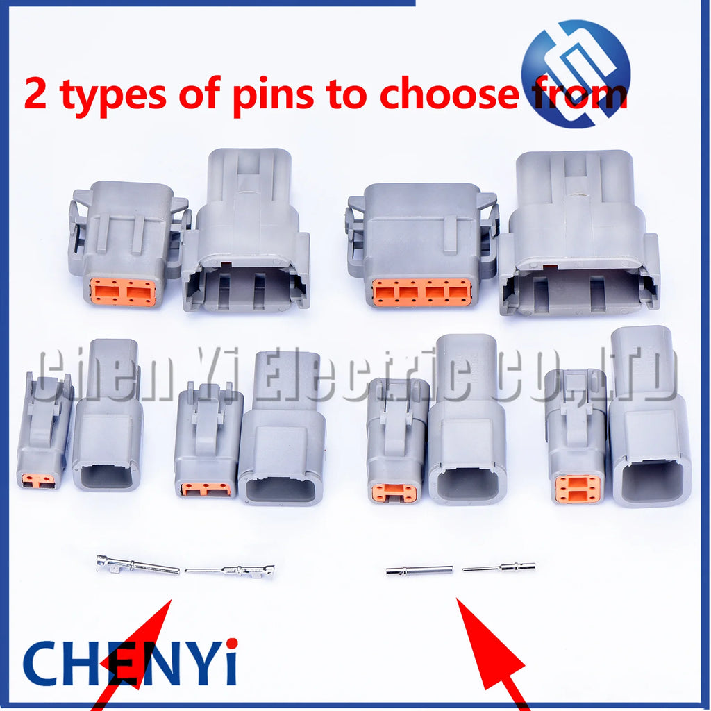 DTM connectors For Deutsch DTM06-2S 3S 4S 6S 8S/DTM04-2P 3P 4P 6P 8P 12P Male Female Waterproof Connector Automotive Sealed Plug