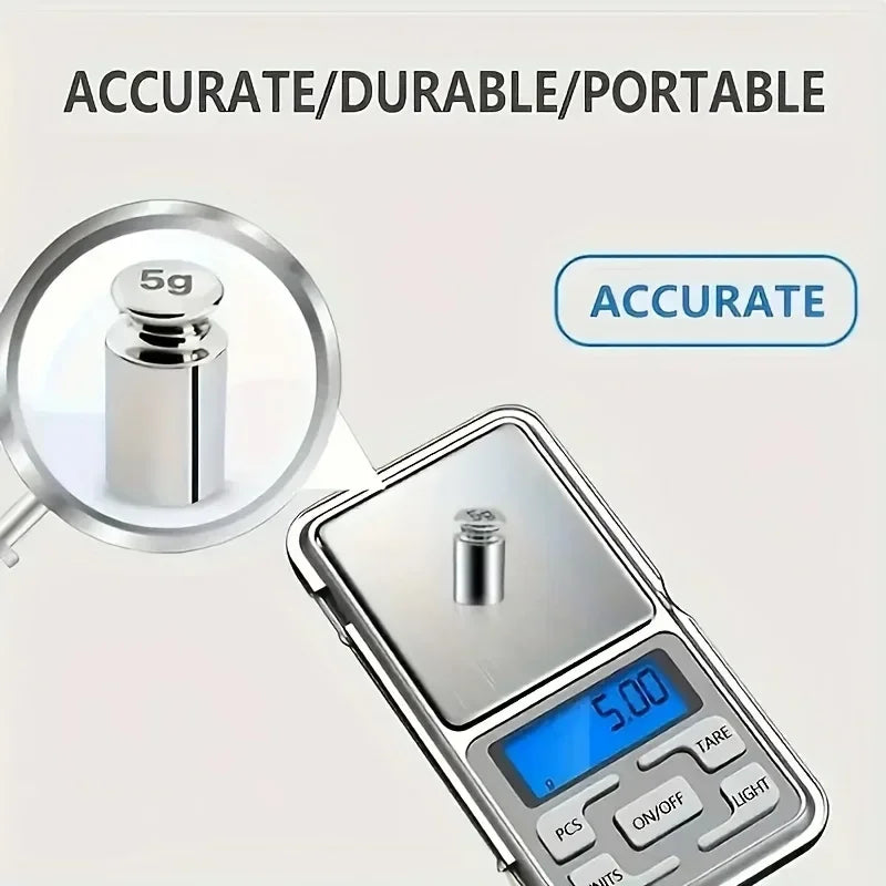 High Precision Mini Pocket Scale 500g/0.01g Portable Digital Jewelry Scale Accurate Small LCD Weighing Device for Easy Carry