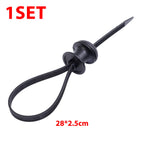 10/1pcs Black Nylon Car Motocycle Base Plate Cable Plastic Loop Tag Self-Locking Zip Ties Installation FIxed Seat Frame Clips