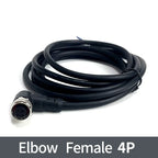 2m M12 Waterproof Sensor Cable, Male & Female Connector, 4/5/8/12 Pin, Integrated Injection Molded for Industrial Automation