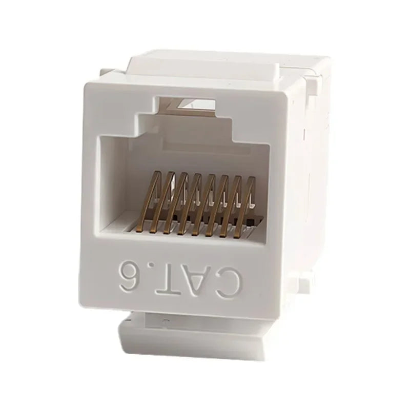 Tool-Free Keystone Jack CAT5E/CAT6/CAT6A RJ45 Ethernet Wall Plate - U/UTP Network Module Adapter for Home/Office/Data Center