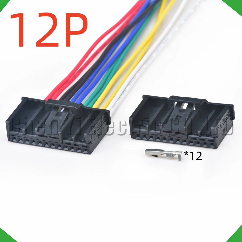 12 pin automotive connectors indoor reflector rearview mirror wire harness plug 8e09727...