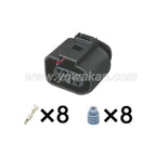 8Pin Connector Waterproof 1.5mm Male Female Connector Automobile Wiring Harness Cable Socket for VW Audi 1J0973814 1J0973714