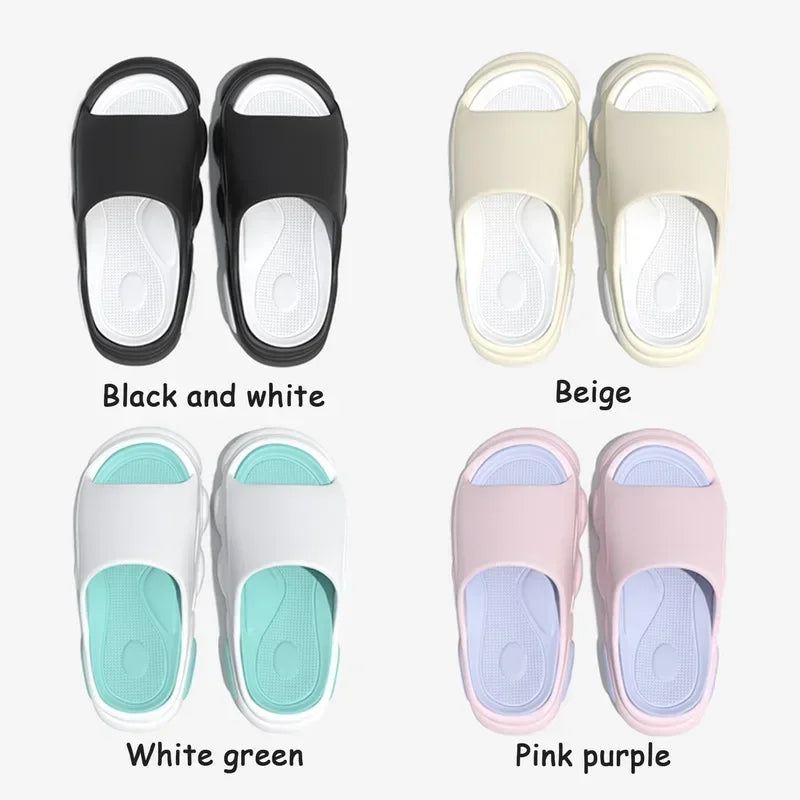 EVA Men's Summer Sandals Fashion Soft Cloud House Platform Slides Unisex Outdoor Non-slip Beach Shoes Men Bathroom Slippers Amag