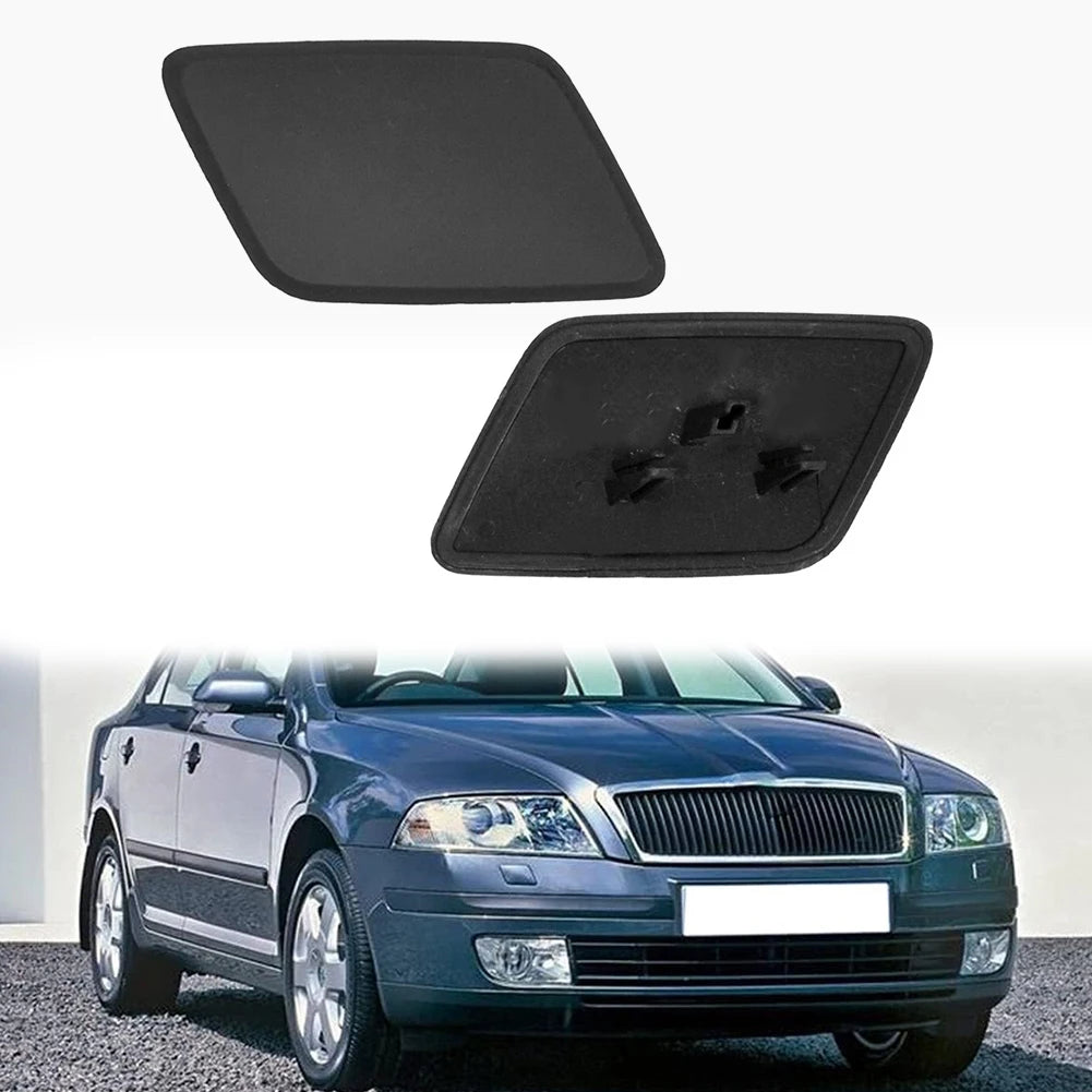 1 Pair Front  Bumper Headlight Washer Nozzle Cover  Cap For Skoda Octavia Mk2  1Z0955109 Cleaning Actuator  Cover Cap Lid