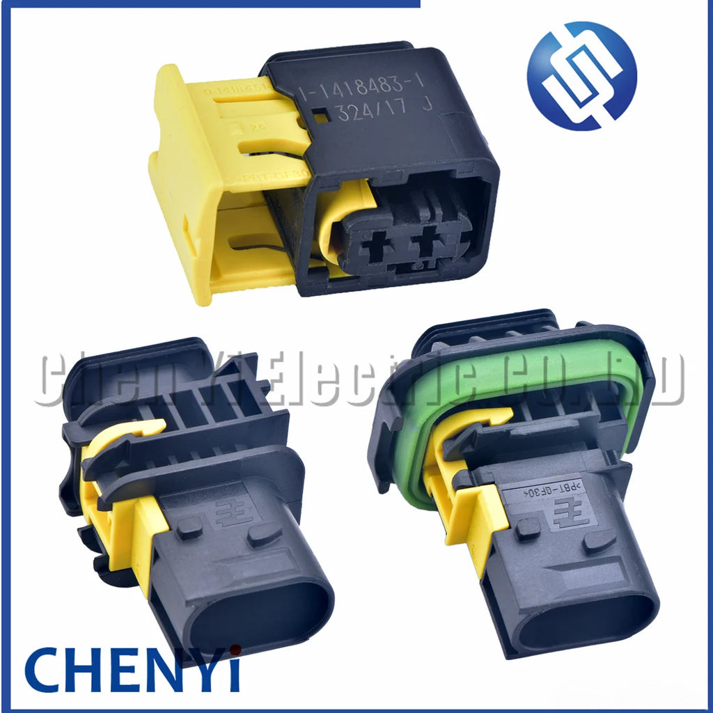 2 Pin Automotive Connector Waterproof Socket Wire harness plug With Rubber Pins 1-1418483-1 1-1703841-1 1-1703839-1 1670150-1