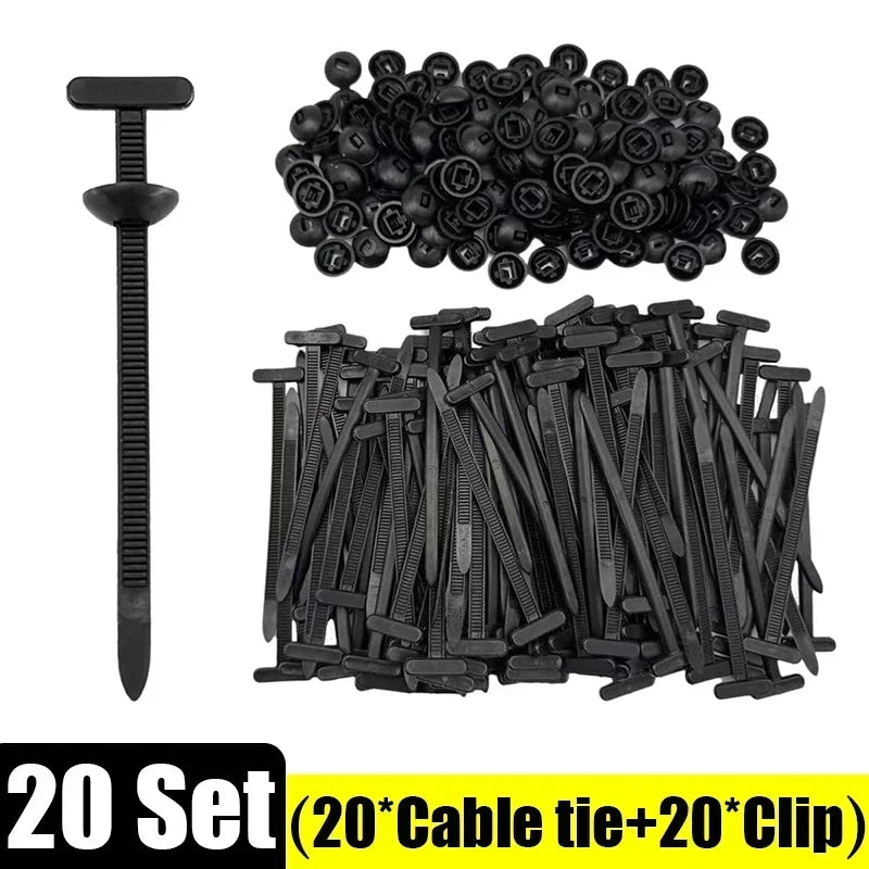 Universal Nylon Cable Ties Buckle Self Locking Heavy Duty Car Repair Fastener Auto Trunk Fender Engine Guard Panel Retainer Clip