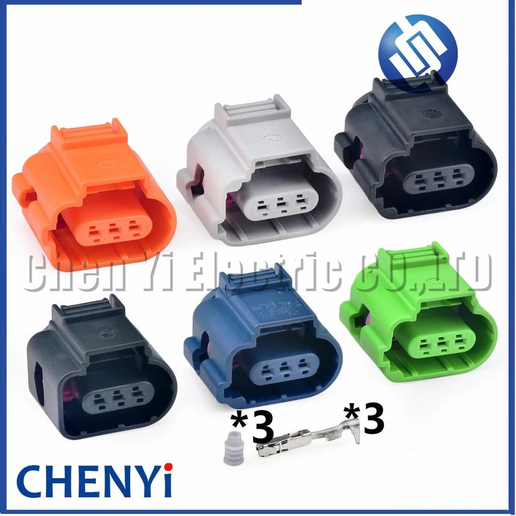 3 Pin Car Air Conditioner Pressure Switch Connector Knock Sensor Crankshaft camshaft position sensor plug 8K0973703 8K0 973 703