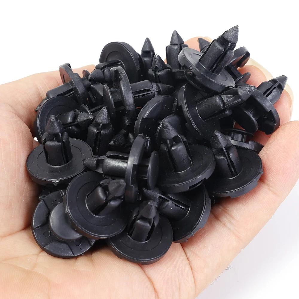 8mm Auto Fasteners Rivets Clips for Nissan Automotive Fastener Clips Body Push Retainer Bumper Trim Retainer Fastener 100/10Pcs