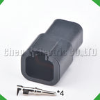 4-Pin Wire Harness Harness Automotive Waterproof Connector harness Black DTP06-4S DTP04-4P