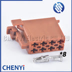 8 Pin Car radio multimedia CD player Connector Wire harness Plug 357035447A 357035447 963121-1 963120-1 828649-1 828647-1