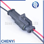 2 Pin Atuo Waterproof Electrical Automotive Connector Plug For car 282104-1 282080-1 with 15cm 18AWG wire