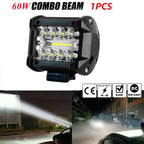 60W Car LED Work Light Bar Spot Flood Combo Pods Offroad Fog Lamp Waterproof Dust Proof  For SUV ATV UTV Car Accessories