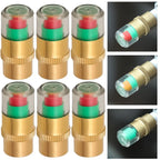 Car Tire Pressure Monitor Valve Stem Caps Sensor Indicator Eye Alert Copper Core Air Detection for Auto Motorcycle Safety Kit