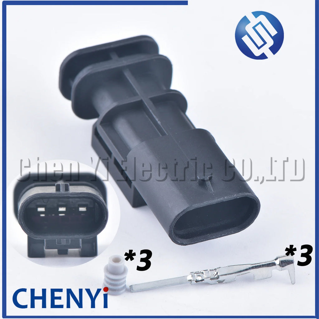 3 Pin Automotive waterproof connector Socket Exhaust pressure sensor Plug WPT-1492 6189-7675 6189-7458 For Kia Ford Ranger