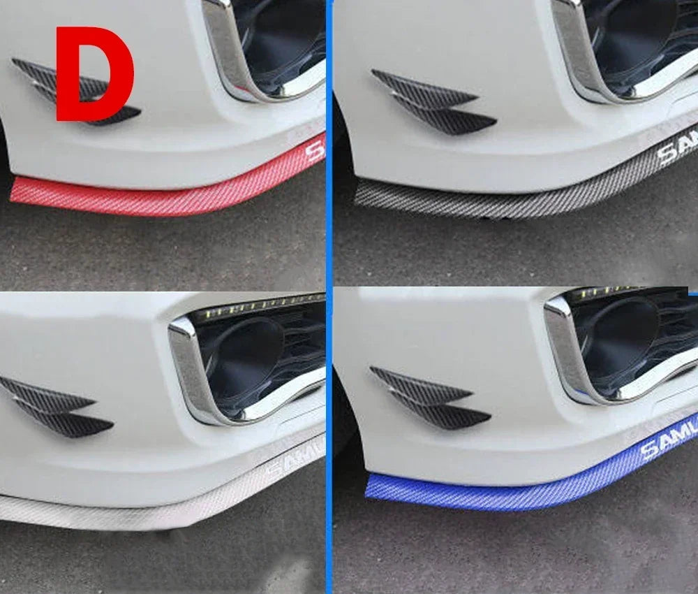 Car Front Bumper Protection Tool Carbon Fiber Strong Adhesive Rubber Universal Front Edge Anti-scratch Protector Amagi