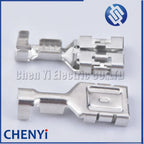 10/20 Pcs 9.5 mm Female Auto Crimping Wire Terminal Copper Splice Brass Pins G257 ST741394-3 7116-3250 7116-3250 DJ626-D9.5×1.2C
